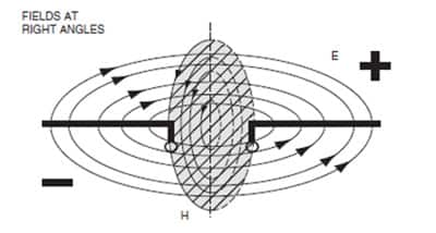 E and H fields surrounding an antenna